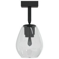 Produktbild för Takspotlight Svart 13 x 13 x 26 cm Glas och Metall
