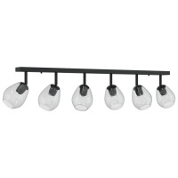 Produktbild för Takspotlight Svart 110,5 x 13 x 26 cm Glas och Metall