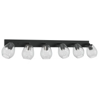 Produktbild för Takspotlight Svart 110,5 x 13 x 26 cm Glas och Metall