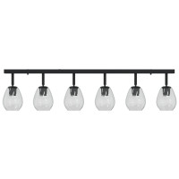 Produktbild för Takspotlight Svart 110,5 x 13 x 26 cm Glas och Metall