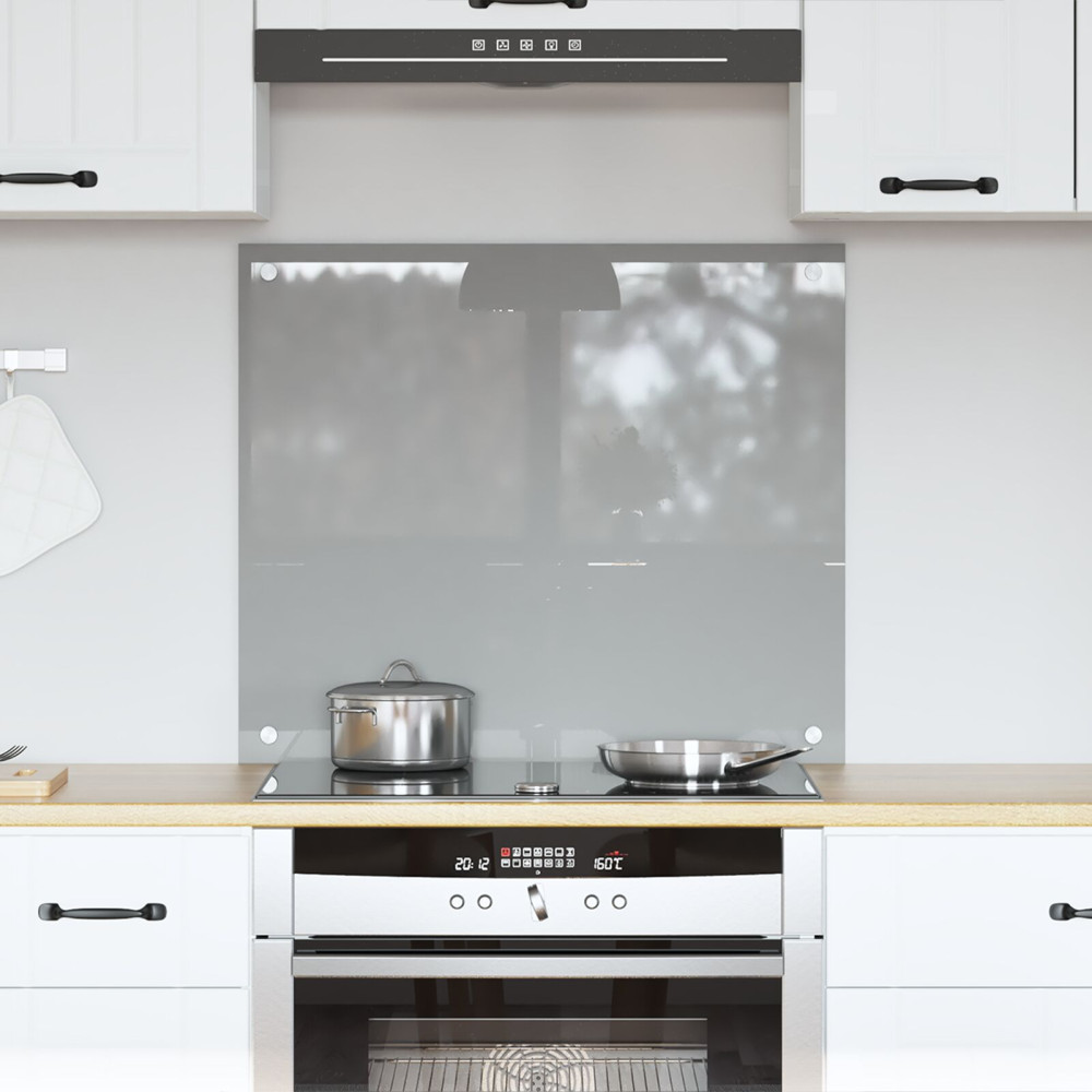 Produktbild för Köksskydd Ljusgrå 70 x 60 cm härdat glas