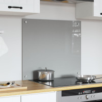 Produktbild för Köksskydd Ljusgrå 70 x 60 cm härdat glas