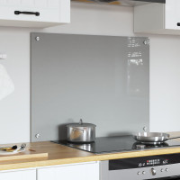 Produktbild för Köksskydd Ljusgrå 80 x 60 cm härdat glas