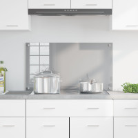 Produktbild för Köksskydd Ljusgrå 90 x 50 cm härdat glas
