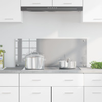 Produktbild för Köksskydd Ljusgrå 100 x 40 cm härdat glas