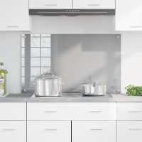 Produktbild för Köksskydd Ljusgrå 100 x 60 cm härdat glas