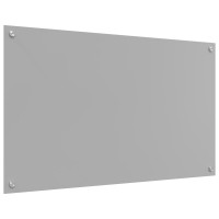 Produktbild för Köksskydd Ljusgrå 100 x 60 cm härdat glas