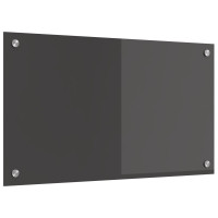 Produktbild för Köksskydd Mörkgrå 70 x 40 cm härdat glas