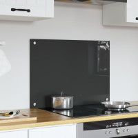 Produktbild för Köksskydd Mörkgrå 70 x 50 cm härdat glas