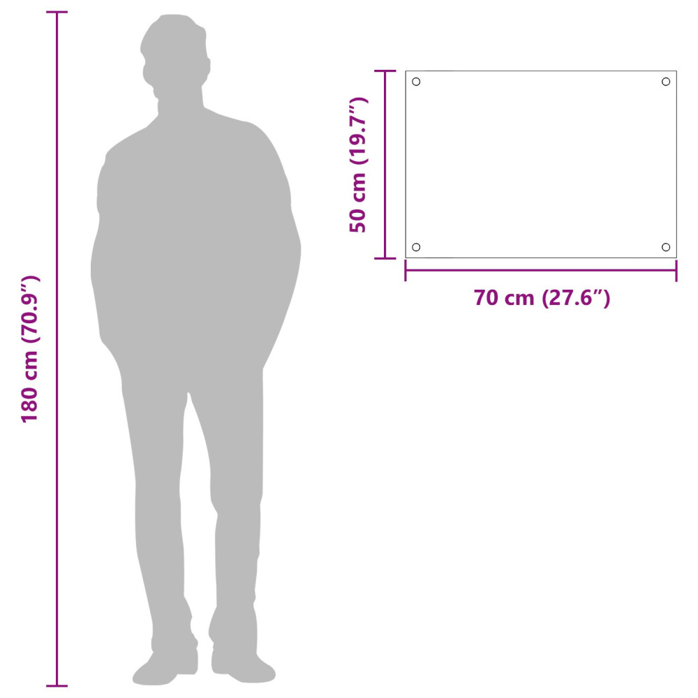 Produktbild för Köksskydd Mörkgrå 70 x 50 cm härdat glas