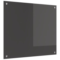 Produktbild för Köksskydd Mörkgrå 70 x 60 cm härdat glas