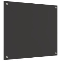 Produktbild för Köksskydd Mörkgrå 70 x 60 cm härdat glas