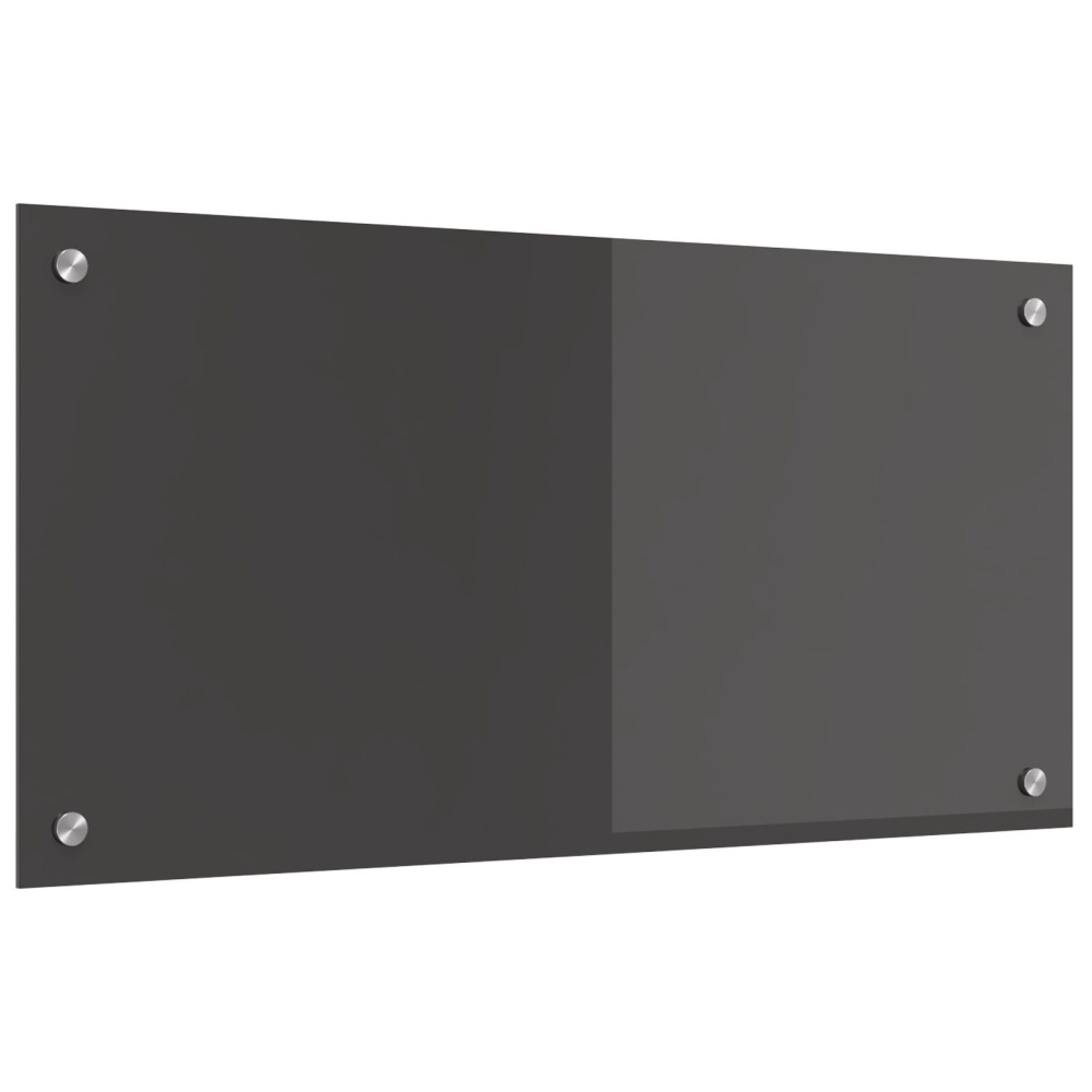 Produktbild för Köksskydd Mörkgrå 80 x 40 cm härdat glas