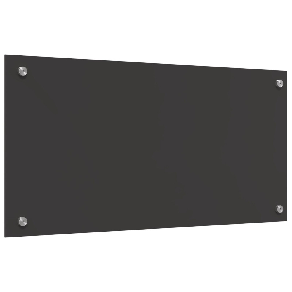 Produktbild för Köksskydd Mörkgrå 80 x 40 cm härdat glas