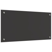 Produktbild för Köksskydd Mörkgrå 80 x 40 cm härdat glas