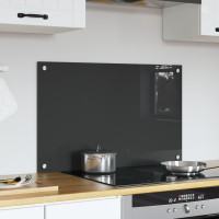 Produktbild för Köksskydd Mörkgrå 80 x 50 cm härdat glas
