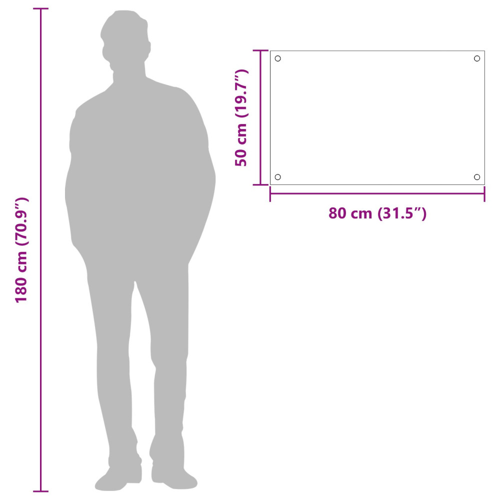 Produktbild för Köksskydd Mörkgrå 80 x 50 cm härdat glas