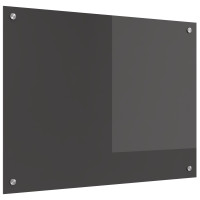 Produktbild för Köksskydd Mörkgrå 80 x 60 cm härdat glas