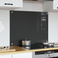 Produktbild för Köksskydd Mörkgrå 80 x 60 cm härdat glas