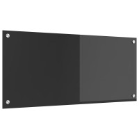 Produktbild för Köksskydd Mörkgrå 90 x 40 cm härdat glas