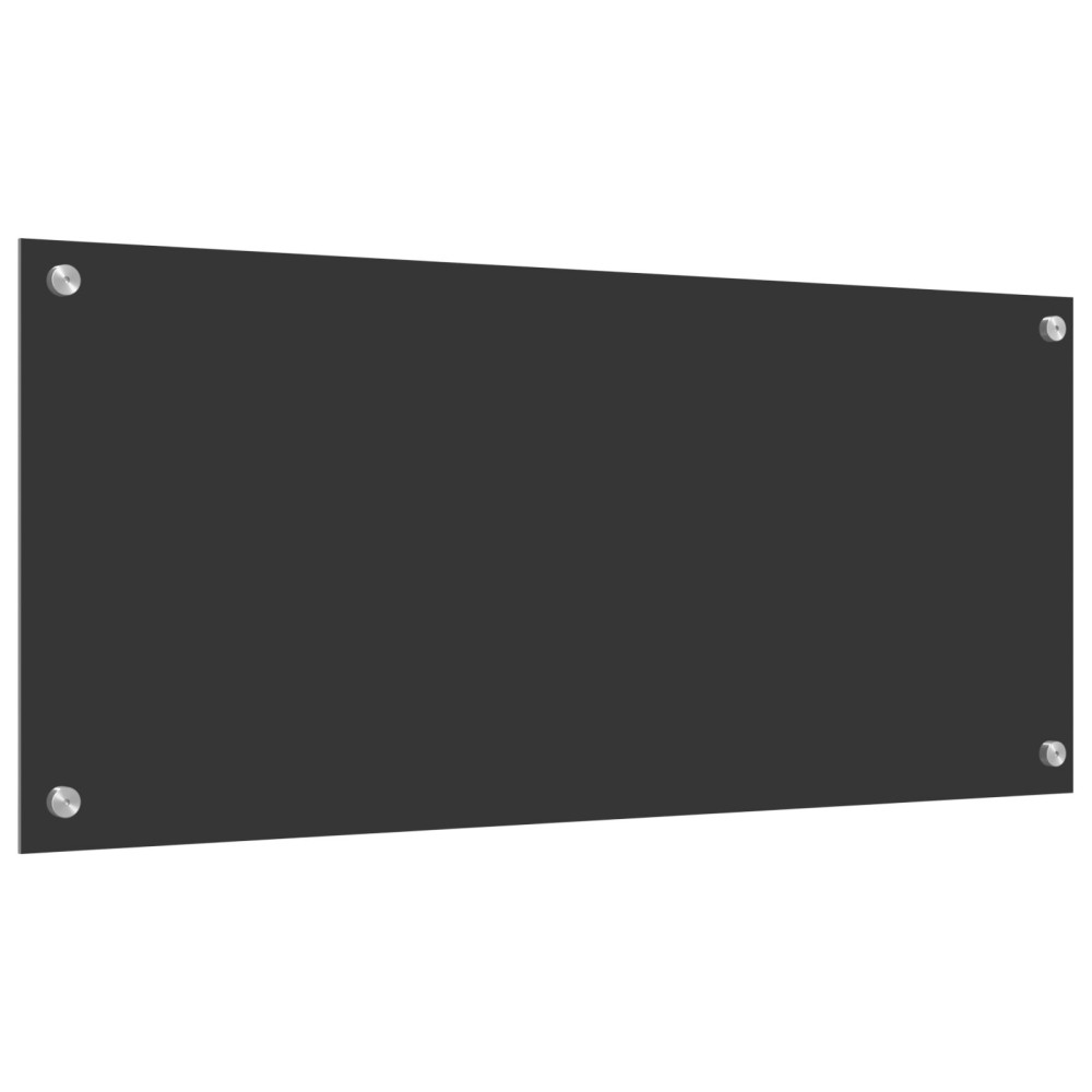 Produktbild för Köksskydd Mörkgrå 90 x 40 cm härdat glas