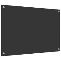 Produktbild för Köksskydd Mörkgrå 90 x 60 cm härdat glas