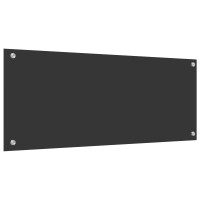 Produktbild för Köksskydd Mörkgrå 100 x 40 cm härdat glas
