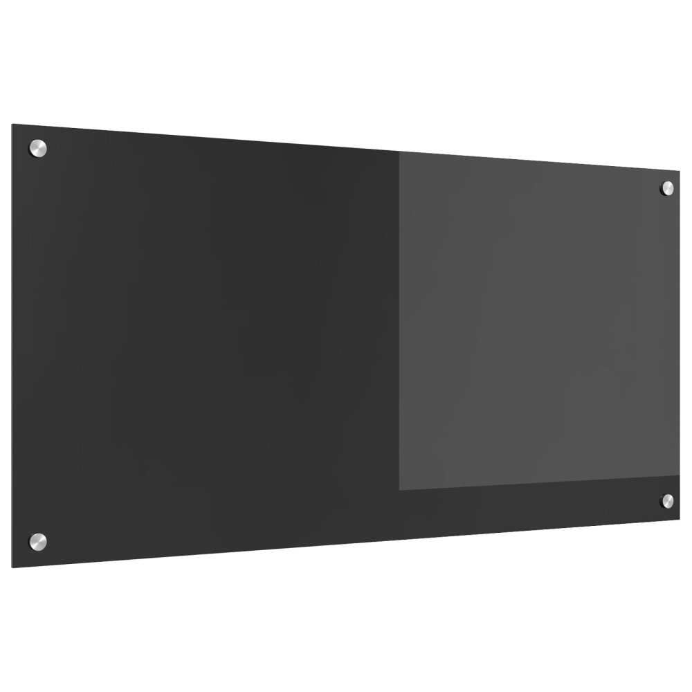 Produktbild för Köksskydd Mörkgrå 100 x 50 cm härdat glas
