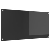 Produktbild för Köksskydd Mörkgrå 100 x 50 cm härdat glas
