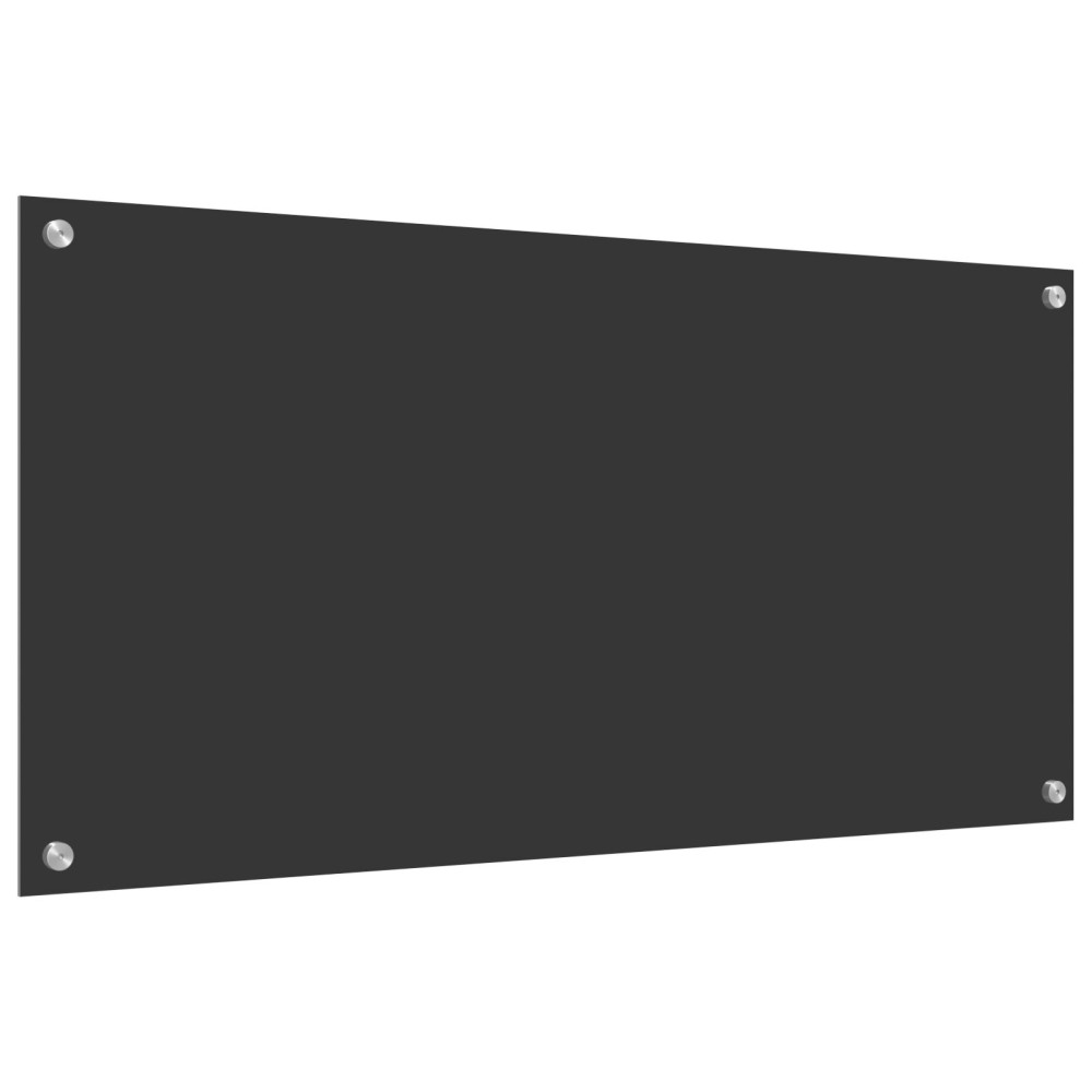 Produktbild för Köksskydd Mörkgrå 100 x 50 cm härdat glas