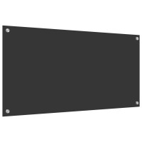Produktbild för Köksskydd Mörkgrå 100 x 50 cm härdat glas