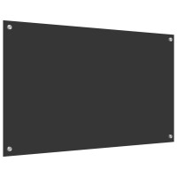 Produktbild för Köksskydd Mörkgrå 100 x 60 cm härdat glas