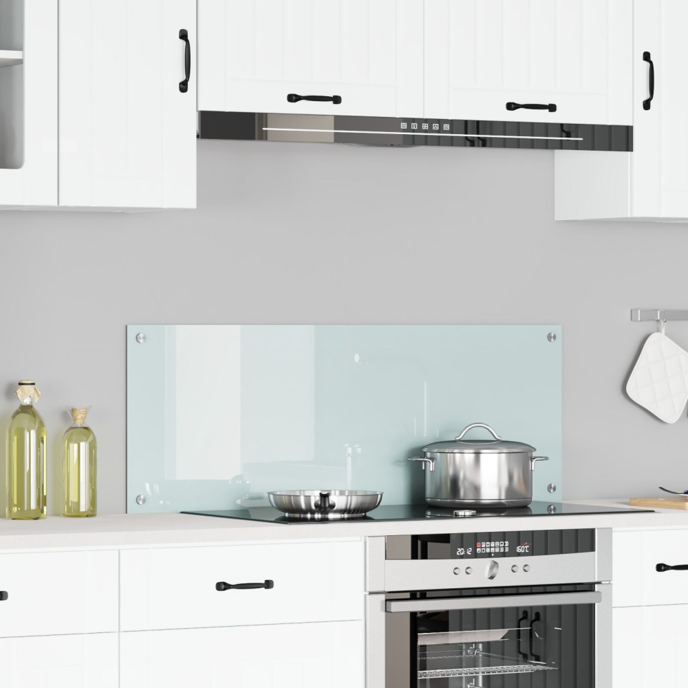 Produktbild för Köksskydd Vit 110 x 40 cm härdat glas