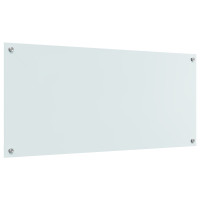 Produktbild för Köksskydd Vit 110 x 50 cm härdat glas