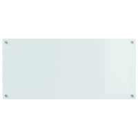 Produktbild för Köksskydd Vit 110 x 50 cm härdat glas