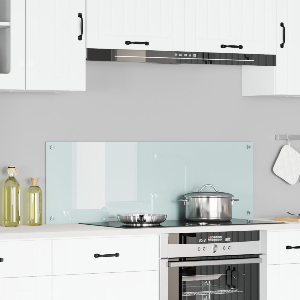Produktbild för Köksskydd Vit 120 x 40 cm härdat glas