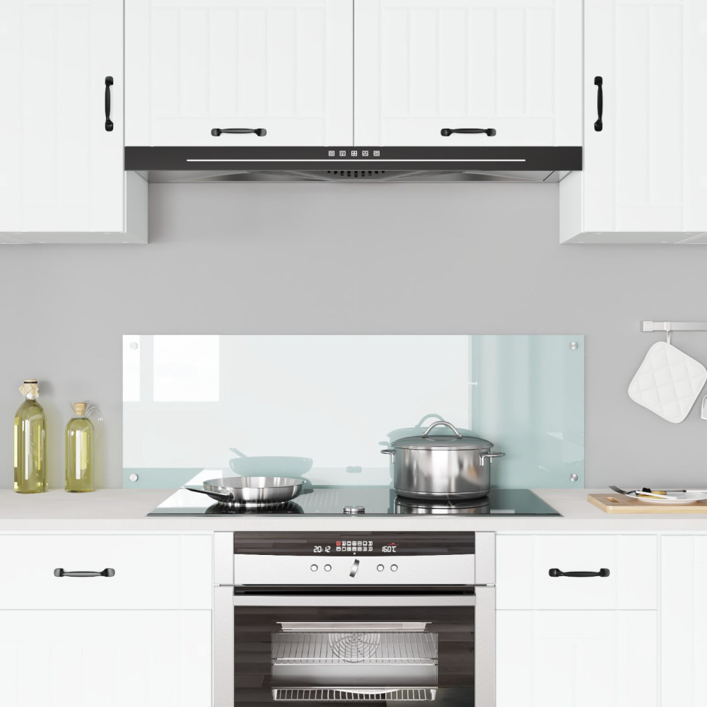 Produktbild för Köksskydd Vit 120 x 40 cm härdat glas