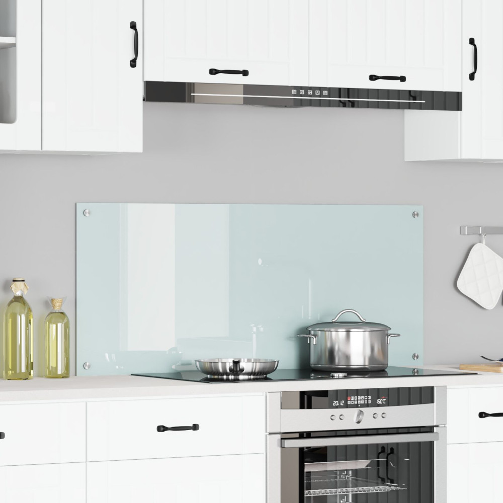 Produktbild för Köksskydd Vit 120 x 50 cm härdat glas