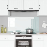 Produktbild för Köksskydd Vit 120 x 60 cm härdat glas