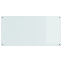 Produktbild för Köksskydd Vit 120 x 60 cm härdat glas