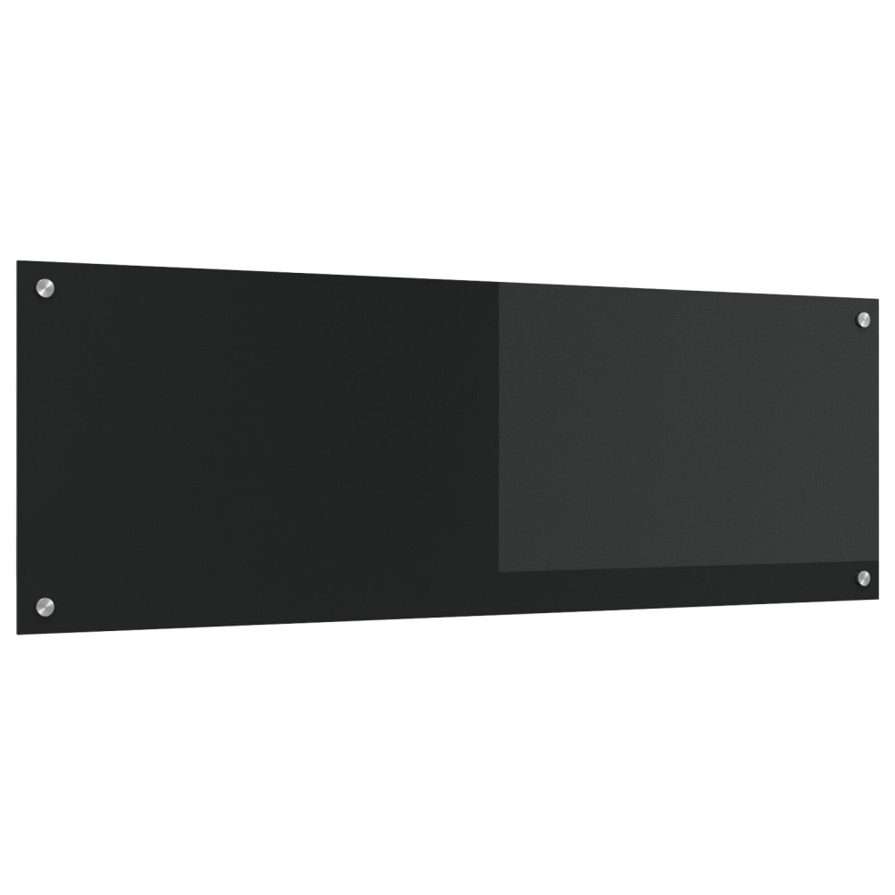 Produktbild för Köksskydd Svart 120 x 40 cm härdat glas