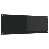 Produktbild för Köksskydd Svart 120 x 40 cm härdat glas