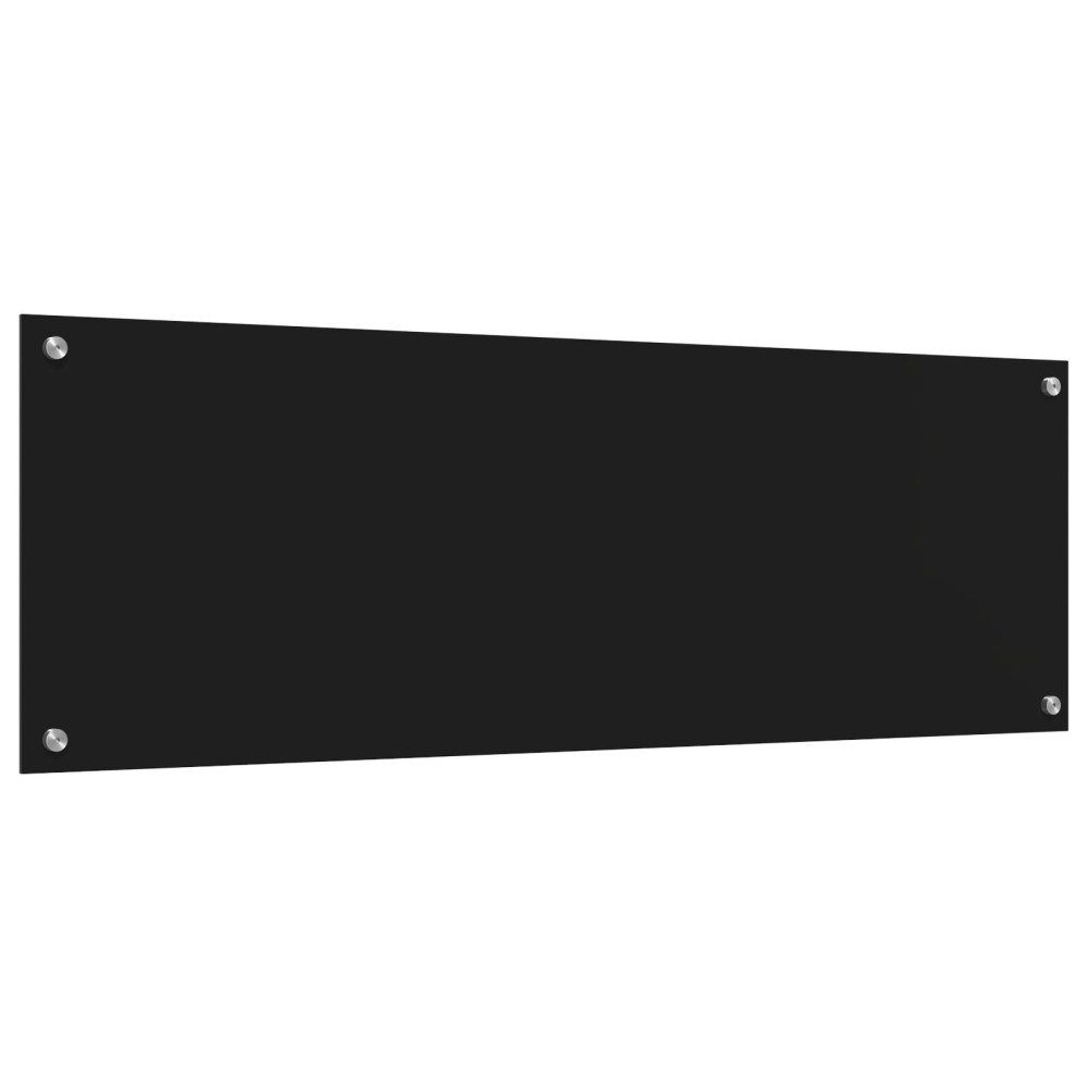 Produktbild för Köksskydd Svart 120 x 40 cm härdat glas