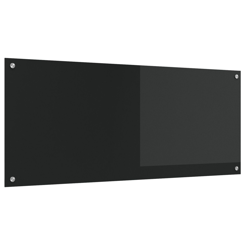 Produktbild för Köksskydd Svart 120 x 50 cm härdat glas