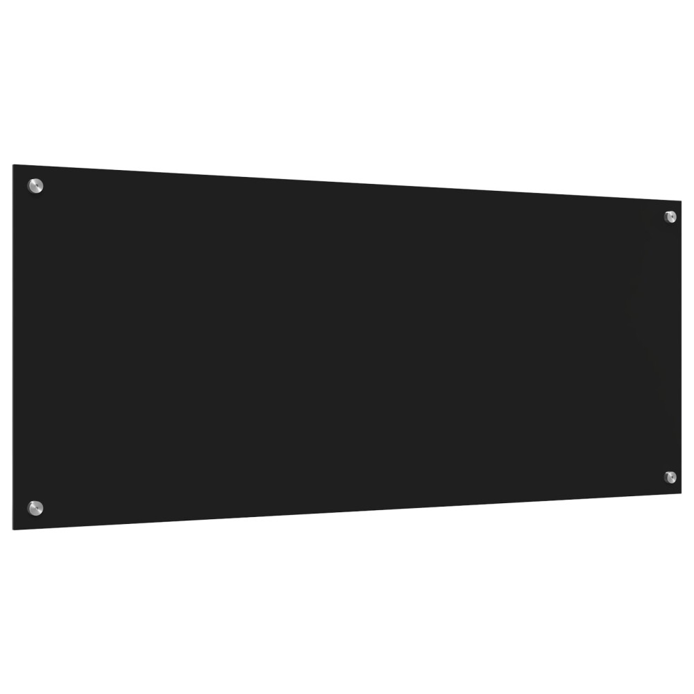 Produktbild för Köksskydd Svart 120 x 50 cm härdat glas