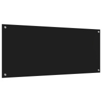 Produktbild för Köksskydd Svart 120 x 50 cm härdat glas