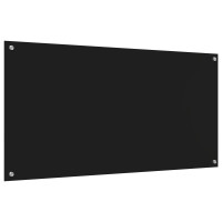 Produktbild för Köksskydd Svart 120 x 60 cm härdat glas