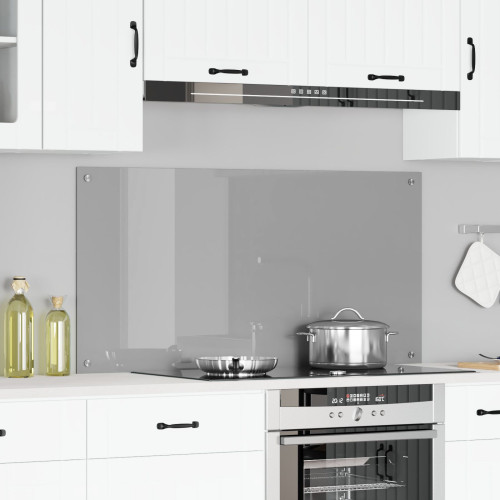vidaXL Köksskydd Ljusgrå 120 x 60 cm härdat glas