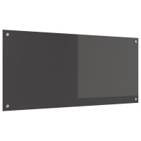 Produktbild för Köksskydd Mörkgrå 110 x 50 cm härdat glas