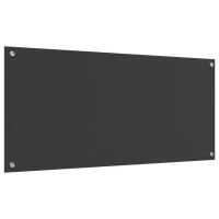 Produktbild för Köksskydd Mörkgrå 110 x 50 cm härdat glas
